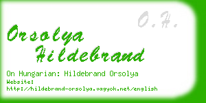 orsolya hildebrand business card